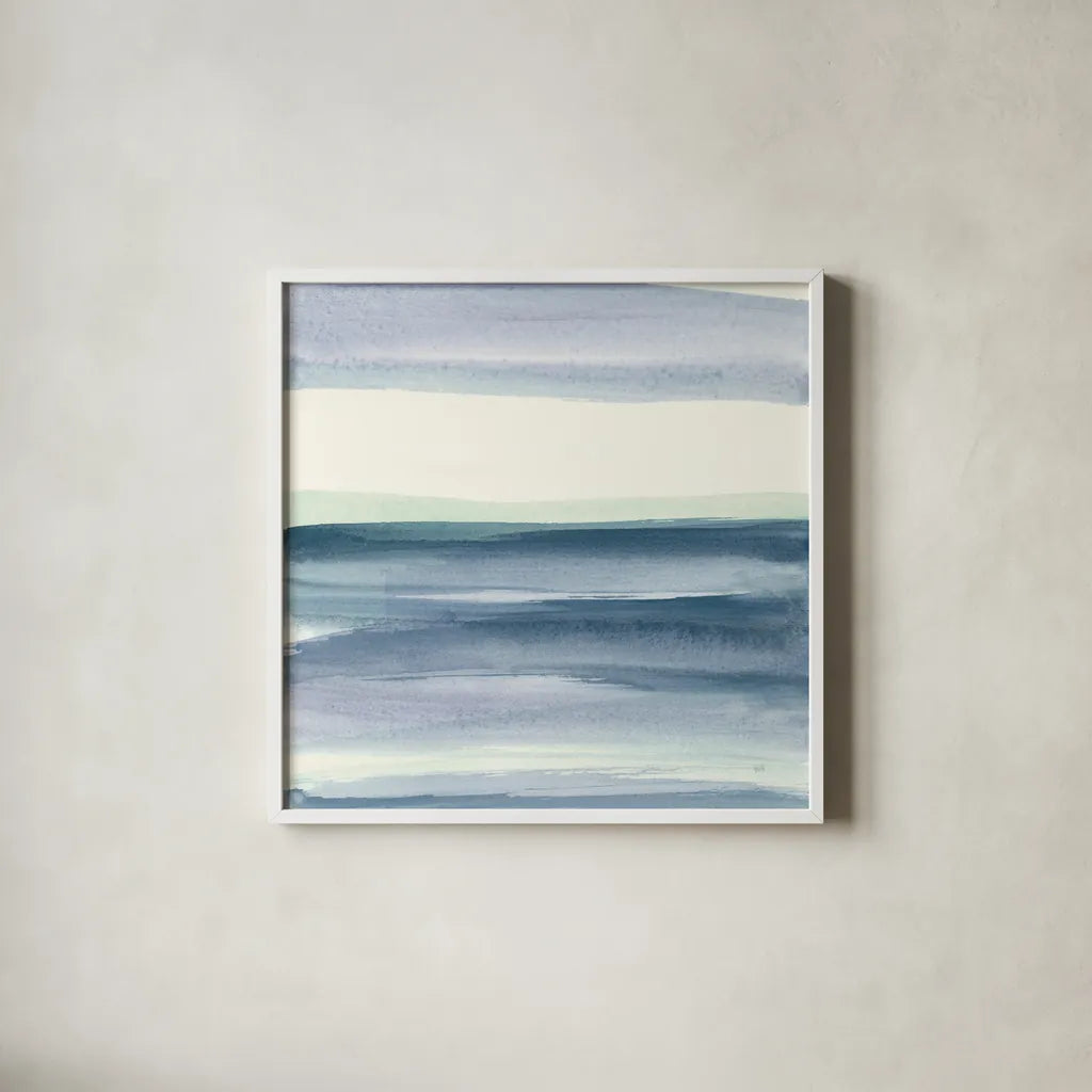 Mint Dawn IV by Chris Paschke. Shown in a crisp white glass frame for a clean and minimalist style. Available as an archival giclee rolled canvas, fine art paper, or poster print. SKU 33979a.
