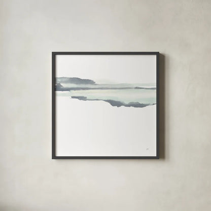 Mint Slate I by Chris Paschke. Shown in a sleek black glass frame for a contemporary gallery look. Available as an archival giclee rolled canvas, fine art paper, or poster print. SKU 68165a.