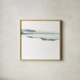 Mint Slate I by Chris Paschke. Shown in a natural wood glass frame for a timeless modern aesthetic. Available as an archival giclee rolled canvas, fine art paper, or poster print. SKU 68165a.