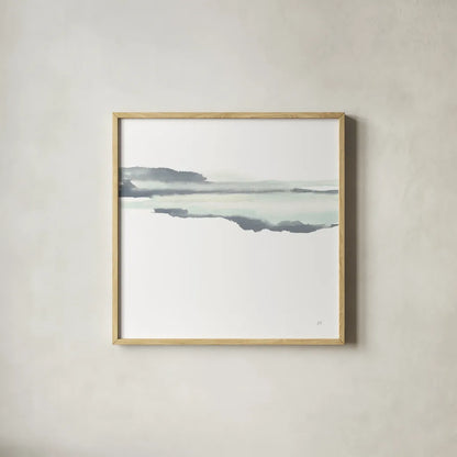 Mint Slate I by Chris Paschke. Shown in a natural wood glass frame for a timeless modern aesthetic. Available as an archival giclee rolled canvas, fine art paper, or poster print. SKU 68165a.