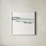 Mint Slate I by Chris Paschke. Shown in a crisp white glass frame for a clean and minimalist style. Available as an archival giclee rolled canvas, fine art paper, or poster print. SKU 68165a.