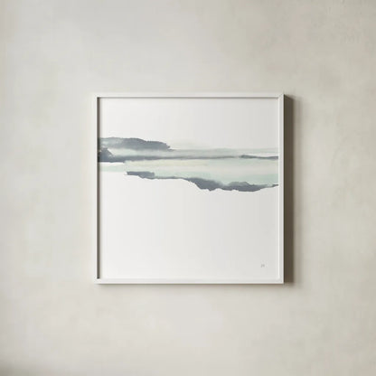 Mint Slate I by Chris Paschke. Shown in a crisp white glass frame for a clean and minimalist style. Available as an archival giclee rolled canvas, fine art paper, or poster print. SKU 68165a.