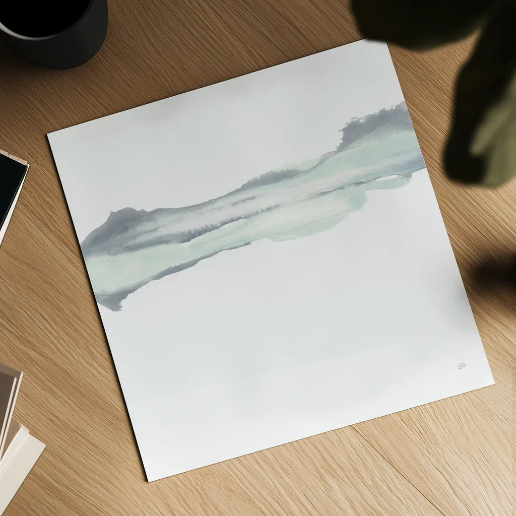 Mint Slate II by Chris Paschke. Shown as a detailed flat fine art print, highlighting archival giclee quality. Available as an archival giclee rolled canvas, fine art paper, or poster print. SKU 68166a.