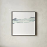 Mint Slate II by Chris Paschke. Shown in a sleek black glass frame for a contemporary gallery look. Available as an archival giclee rolled canvas, fine art paper, or poster print. SKU 68166a.