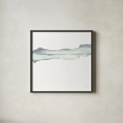 Mint Slate II by Chris Paschke. Shown in a sleek black glass frame for a contemporary gallery look. Available as an archival giclee rolled canvas, fine art paper, or poster print. SKU 68166a.