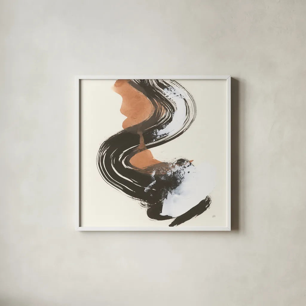 Mixed Modern IV by Chris Paschke. Shown in a crisp white glass frame for a clean and minimalist style. Available as an archival giclee rolled canvas, fine art paper, or poster print. SKU 84552a.