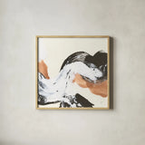 Mixed Modern V by Chris Paschke. Shown in a natural wood glass frame for a timeless modern aesthetic. Available as an archival giclee rolled canvas, fine art paper, or poster print. SKU 84553a.