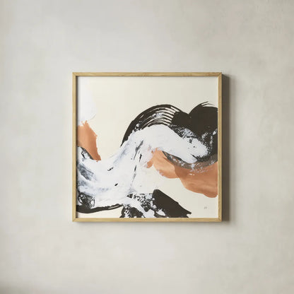 Mixed Modern V by Chris Paschke. Shown in a natural wood glass frame for a timeless modern aesthetic. Available as an archival giclee rolled canvas, fine art paper, or poster print. SKU 84553a.