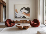 Mixed Modern V by Chris Paschke. Shown as extra-large giant wall art in a modern living room. Available as an archival giclee rolled canvas, fine art paper, or poster print. SKU 84553a.