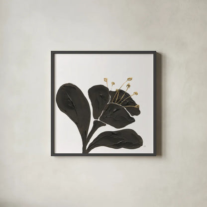 Mod Poppy I by Chris Paschke. Shown in a sleek black glass frame for a contemporary gallery look. Available as an archival giclee rolled canvas, fine art paper, or poster print. SKU 98229a.