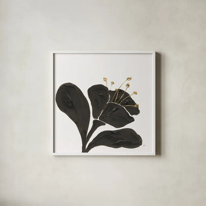 Mod Poppy I by Chris Paschke. Shown in a crisp white glass frame for a clean and minimalist style. Available as an archival giclee rolled canvas, fine art paper, or poster print. SKU 98229a.