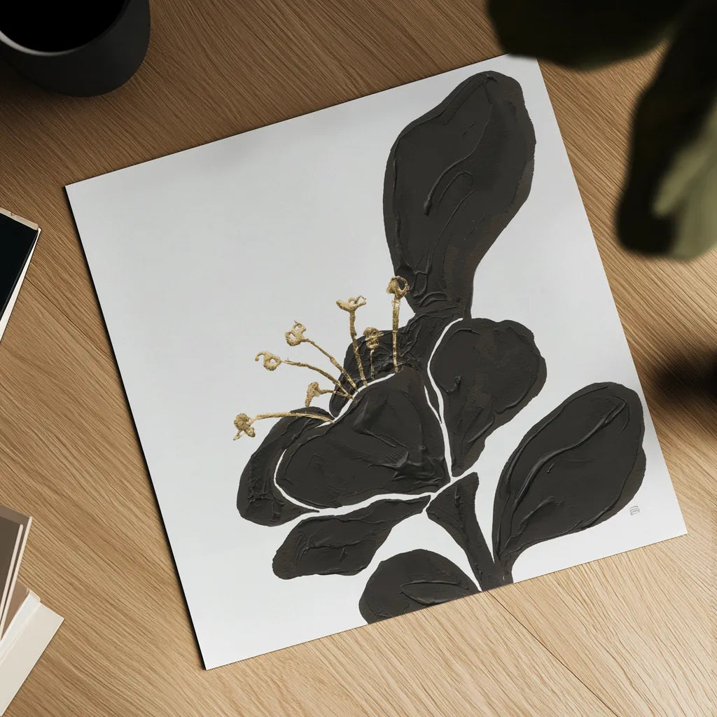 Mod Poppy II by Chris Paschke. Shown as a detailed flat fine art print, highlighting archival giclee quality. Available as an archival giclee rolled canvas, fine art paper, or poster print. SKU 98230a.