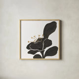 Mod Poppy II by Chris Paschke. Shown in a natural wood glass frame for a timeless modern aesthetic. Available as an archival giclee rolled canvas, fine art paper, or poster print. SKU 98230a.