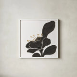 Mod Poppy II by Chris Paschke. Shown in a crisp white glass frame for a clean and minimalist style. Available as an archival giclee rolled canvas, fine art paper, or poster print. SKU 98230a.