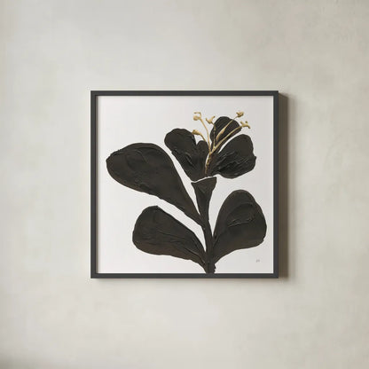 Mod Poppy III by Chris Paschke. Shown in a sleek black glass frame for a contemporary gallery look. Available as an archival giclee rolled canvas, fine art paper, or poster print. SKU 98231a.