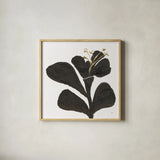 Mod Poppy III by Chris Paschke. Shown in a natural wood glass frame for a timeless modern aesthetic. Available as an archival giclee rolled canvas, fine art paper, or poster print. SKU 98231a.