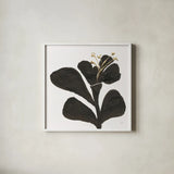 Mod Poppy III by Chris Paschke. Shown in a crisp white glass frame for a clean and minimalist style. Available as an archival giclee rolled canvas, fine art paper, or poster print. SKU 98231a.