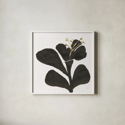 Mod Poppy III by Chris Paschke. Shown in a crisp white glass frame for a clean and minimalist style. Available as an archival giclee rolled canvas, fine art paper, or poster print. SKU 98231a.