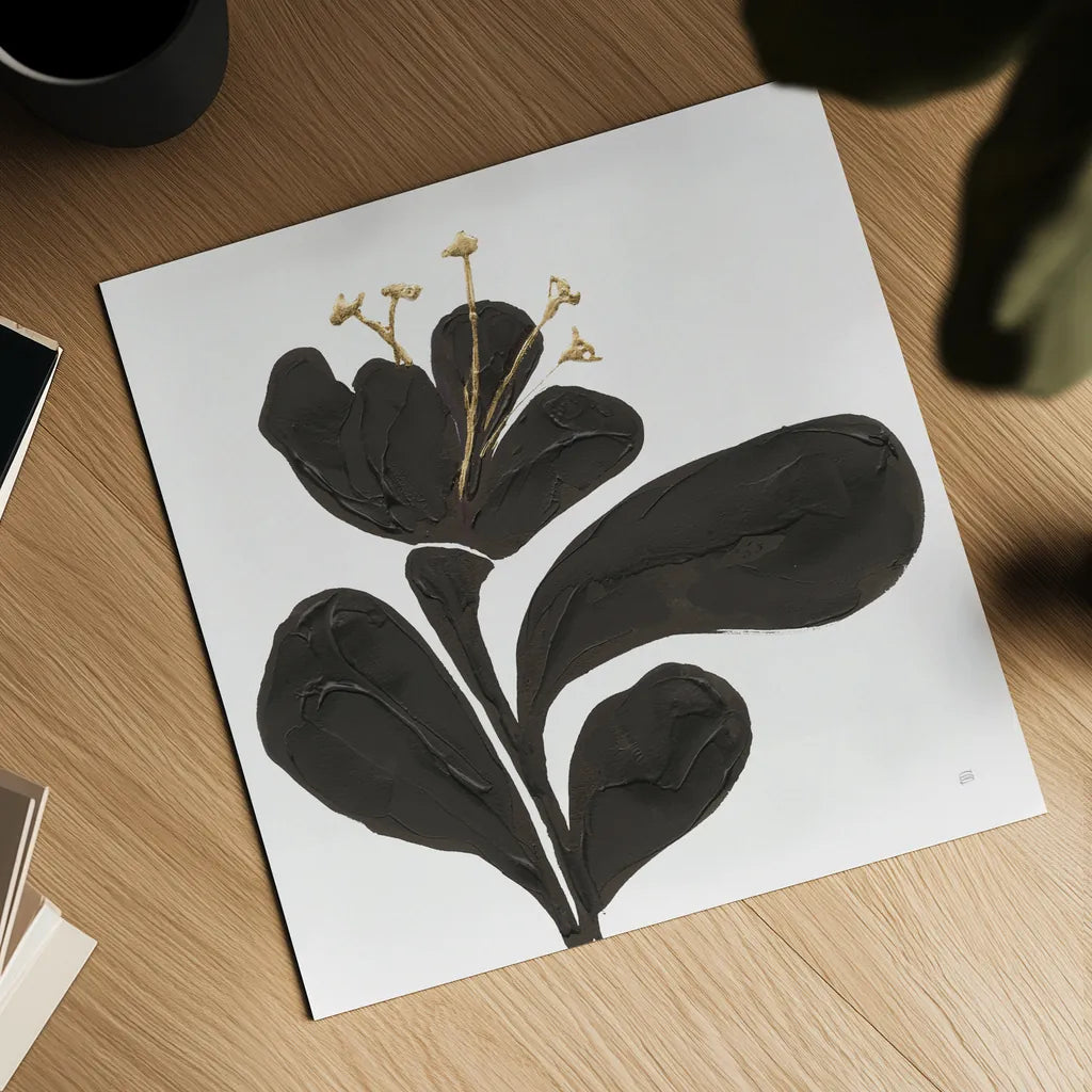 Mod Poppy IV by Chris Paschke. Shown as a detailed flat fine art print, highlighting archival giclee quality. Available as an archival giclee rolled canvas, fine art paper, or poster print. SKU 98232a.