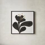 Mod Poppy IV by Chris Paschke. Shown in a sleek black glass frame for a contemporary gallery look. Available as an archival giclee rolled canvas, fine art paper, or poster print. SKU 98232a.