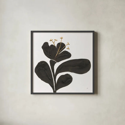 Mod Poppy IV by Chris Paschke. Shown in a sleek black glass frame for a contemporary gallery look. Available as an archival giclee rolled canvas, fine art paper, or poster print. SKU 98232a.