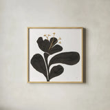 Mod Poppy IV by Chris Paschke. Shown in a natural wood glass frame for a timeless modern aesthetic. Available as an archival giclee rolled canvas, fine art paper, or poster print. SKU 98232a.
