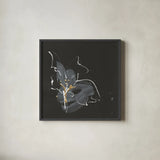 Modern Flower I by Chris Paschke. Shown in a sleek black glass frame for a contemporary gallery look. Available as an archival giclee rolled canvas, fine art paper, or poster print. SKU 73073a.