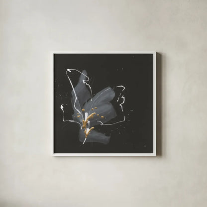 Modern Flower III by Chris Paschke. Shown in a crisp white glass frame for a clean and minimalist style. Available as an archival giclee rolled canvas, fine art paper, or poster print. SKU 73075a.