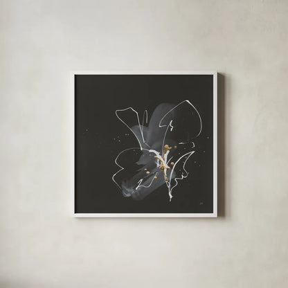 Modern Flower IV by Chris Paschke. Shown in a crisp white glass frame for a clean and minimalist style. Available as an archival giclee rolled canvas, fine art paper, or poster print. SKU 73076a.