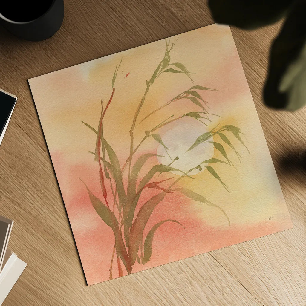 Moon Season Autumn by Chris Paschke. Shown as a detailed flat fine art print, highlighting archival giclee quality. Available as an archival giclee rolled canvas, fine art paper, or poster print. SKU 65456a.