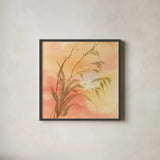 Moon Season Autumn by Chris Paschke. Shown in a sleek black glass frame for a contemporary gallery look. Available as an archival giclee rolled canvas, fine art paper, or poster print. SKU 65456a.