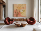 Moon Season Autumn by Chris Paschke. Shown as extra-large giant wall art in a modern living room. Available as an archival giclee rolled canvas, fine art paper, or poster print. SKU 65456a.