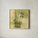 Moon Season Spring by Chris Paschke. Shown in a natural wood glass frame for a timeless modern aesthetic. Available as an archival giclee rolled canvas, fine art paper, or poster print. SKU 65458a.