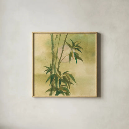 Moon Season Spring by Chris Paschke. Shown in a natural wood glass frame for a timeless modern aesthetic. Available as an archival giclee rolled canvas, fine art paper, or poster print. SKU 65458a.