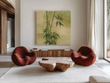 Moon Season Spring by Chris Paschke. Shown as extra-large giant wall art in a modern living room. Available as an archival giclee rolled canvas, fine art paper, or poster print. SKU 65458a.