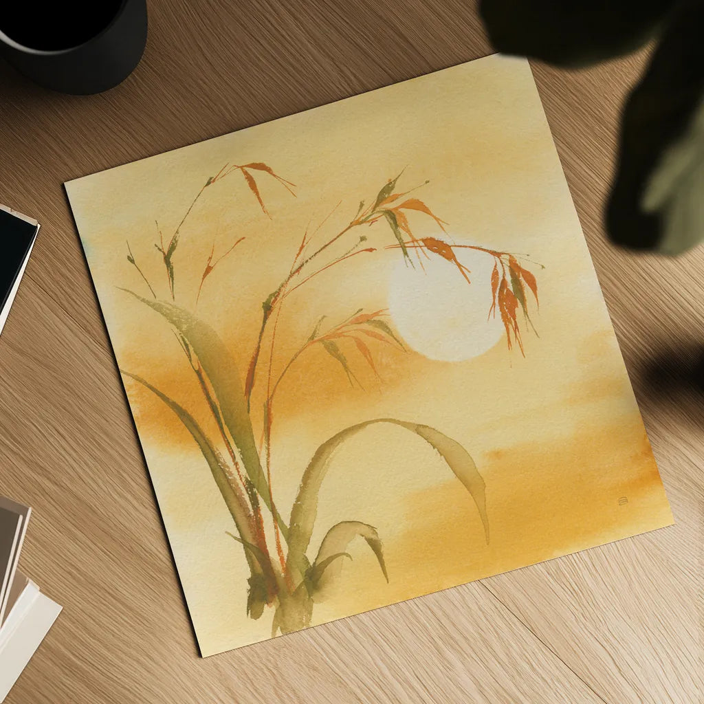 Moon Season Summer by Chris Paschke. Shown as a detailed flat fine art print, highlighting archival giclee quality. Available as an archival giclee rolled canvas, fine art paper, or poster print. SKU 65459a.