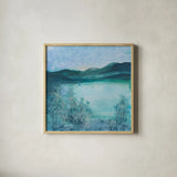 Moonrise by Chris Paschke. Shown in a natural wood glass frame for a timeless modern aesthetic. Available as an archival giclee rolled canvas, fine art paper, or poster print. SKU 23952a.