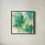 Mossy Rock I by Chris Paschke. Shown in a sleek black glass frame for a contemporary gallery look. Available as an archival giclee rolled canvas, fine art paper, or poster print. SKU 37165a.