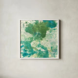Mossy Rock II by Chris Paschke. Shown in a crisp white glass frame for a clean and minimalist style. Available as an archival giclee rolled canvas, fine art paper, or poster print. SKU 37166a.