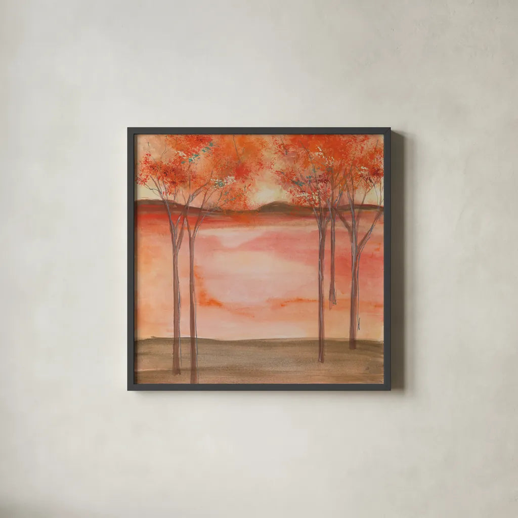 Mountain Meadow II by Chris Paschke. Shown in a sleek black glass frame for a contemporary gallery look. Available as an archival giclee rolled canvas, fine art paper, or poster print. SKU 23955a.