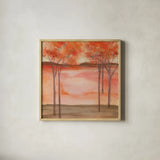 Mountain Meadow II by Chris Paschke. Shown in a natural wood glass frame for a timeless modern aesthetic. Available as an archival giclee rolled canvas, fine art paper, or poster print. SKU 23955a.