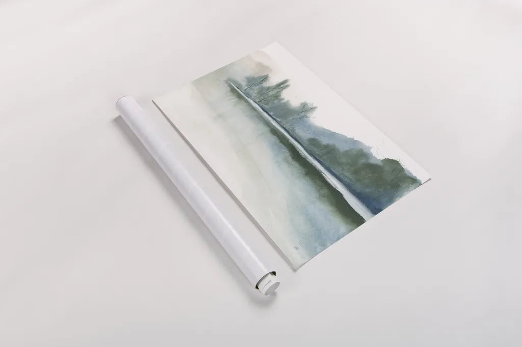 Mountain Mist I by Chris Paschke. shown as a rolled paper print. Available as archival giclee rolled canvas, fine art paper, or poster print. SKU 83103i.