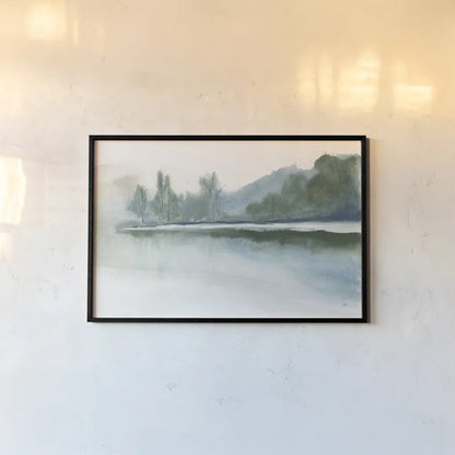 Mountain Mist I by Chris Paschke. shown as a paper print in a black flame. Available as a archival giclee rolled canvas, fine art paper, or poster print. SKU 83103i.