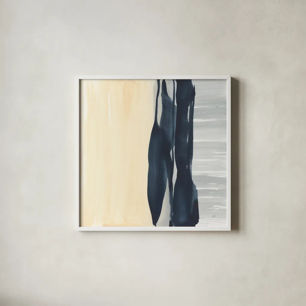 Musings I by Chris Paschke. Shown in a crisp white glass frame for a clean and minimalist style. Available as an archival giclee rolled canvas, fine art paper, or poster print. SKU 83787a.