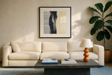 Musings II by Chris Paschke. Displayed in a glass frame with matte in a clean modern living room. Available as an archival giclee rolled canvas, fine art paper, or poster print. SKU 83788a.