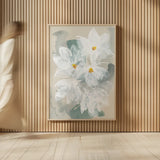 Narcissus I by Chris Paschke. shown as over sized large wall art. Available as an archival giclee rolled canvas, fine art paper, or poster print. SKU 80811h.