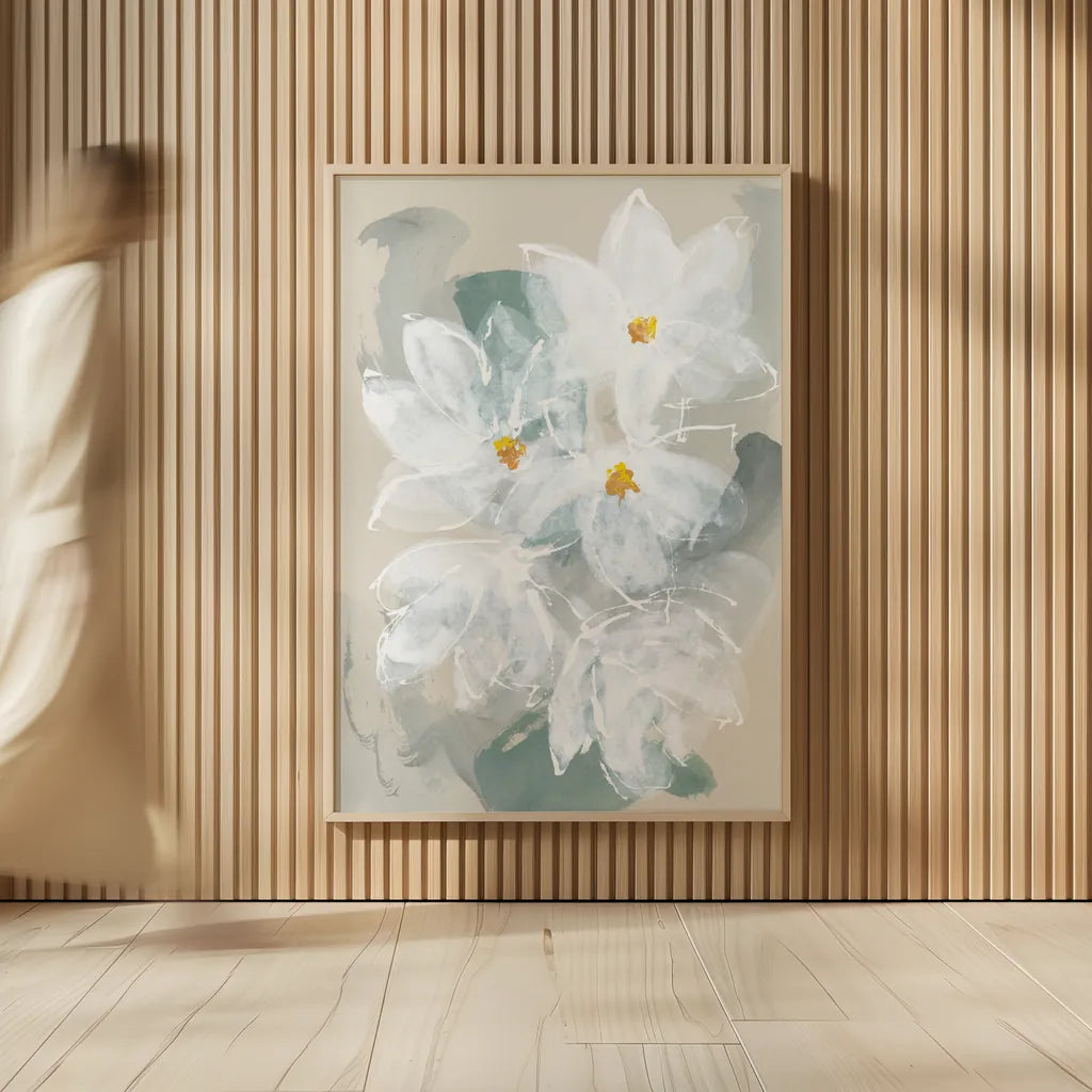 Narcissus I by Chris Paschke. shown as over sized large wall art. Available as an archival giclee rolled canvas, fine art paper, or poster print. SKU 80811h.