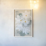 Narcissus I by Chris Paschke. shown as a paper print in a white frame. Available as a archival giclee rolled canvas, fine art paper, or poster print. SKU 80811h.