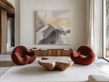 Natural Ebony II by Chris Paschke. Shown as extra-large giant wall art in a modern living room. Available as an archival giclee rolled canvas, fine art paper, or poster print. SKU 74357a.