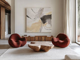 Natural Ebony III by Chris Paschke. Shown as extra-large giant wall art in a modern living room. Available as an archival giclee rolled canvas, fine art paper, or poster print. SKU 74358a.